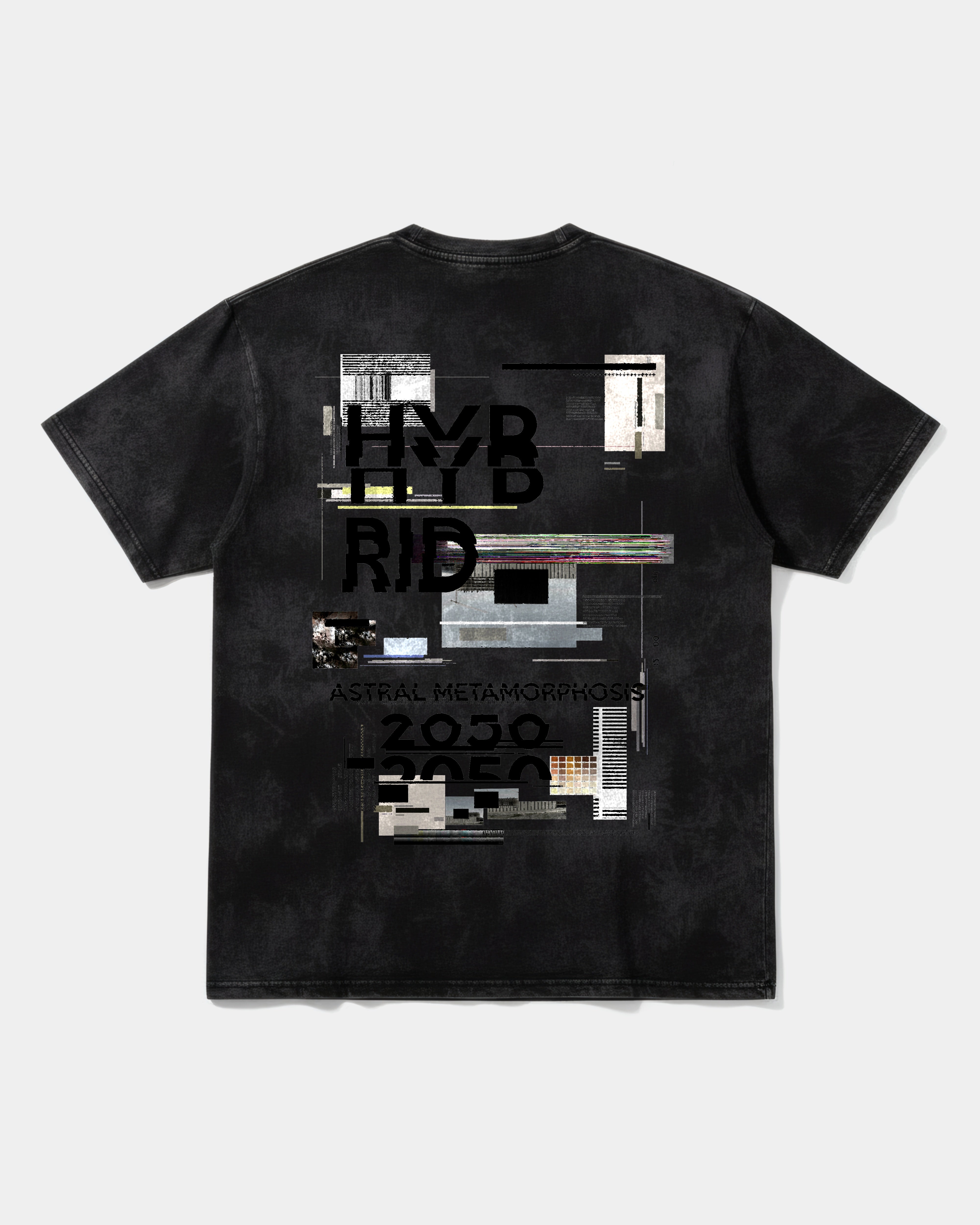 Camiseta Astral Big Back Oversize Acid Negro