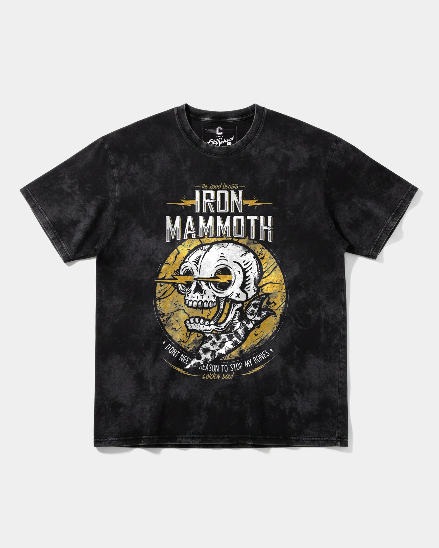 Camiseta Iron Mammoth Big Front Oversize Acid Negro