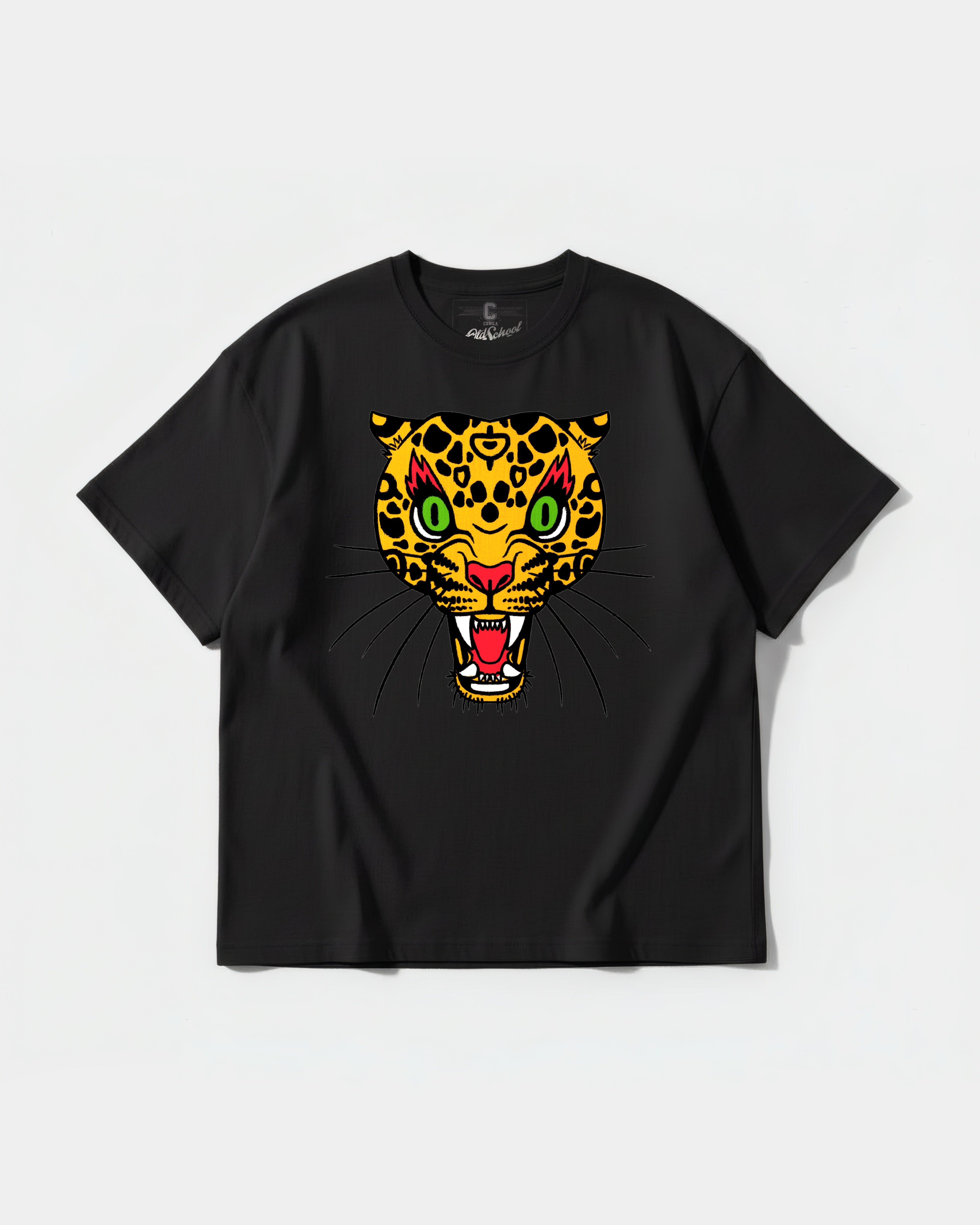 Leopard Big Front Oversize Basic T-shirt