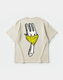 Camiseta Angry Fork Big Back Oversize Basic Beige