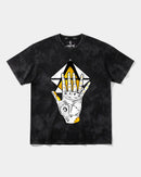 Camiseta Iluminati Hand Big Front Oversize Acid Negro
