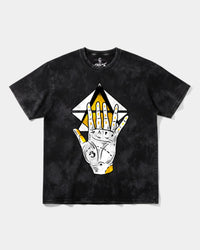 Camiseta Iluminati Hand Big Front Oversize Acid Negro