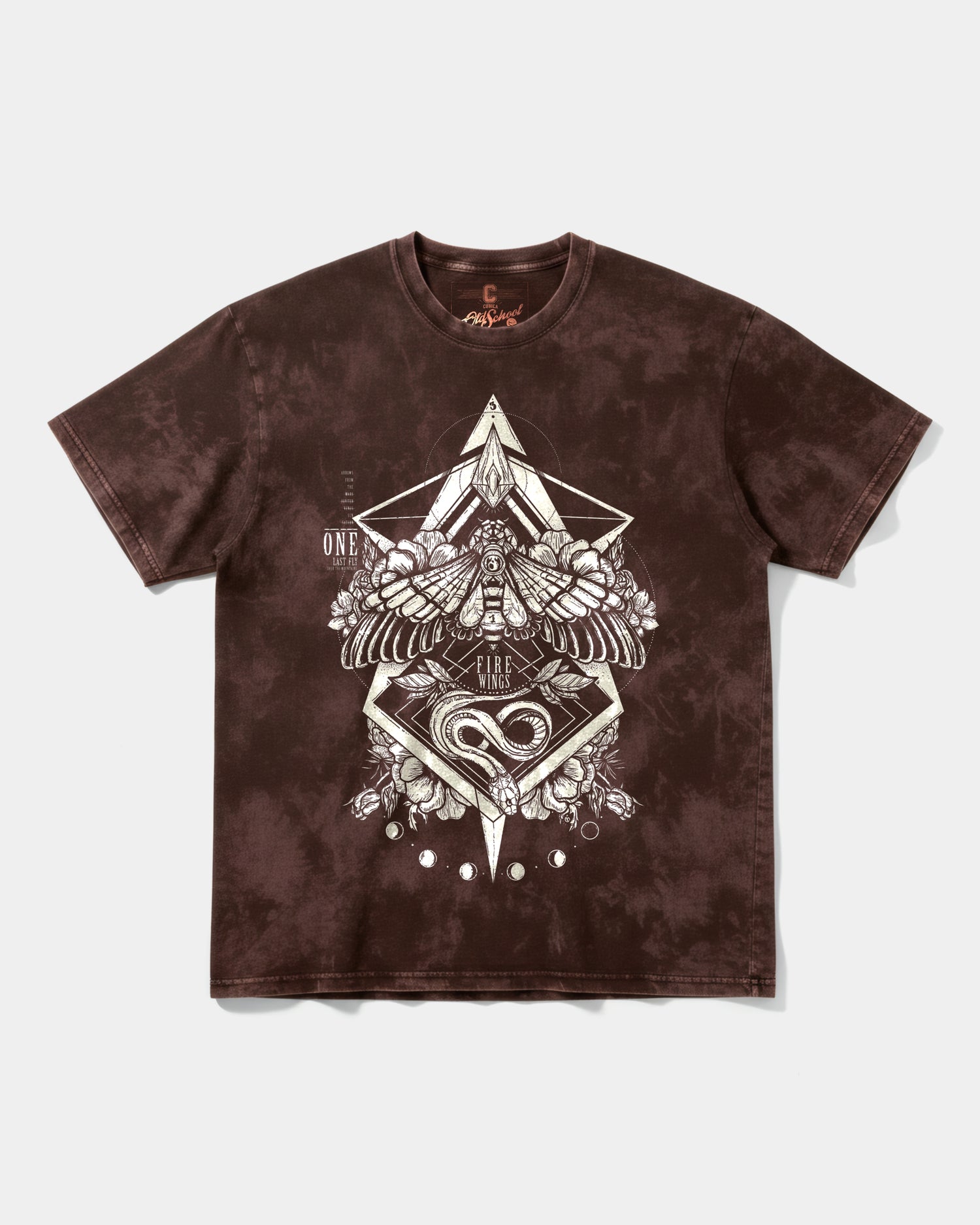 Camiseta Fire Wings Big Front Oversize Acid Marron