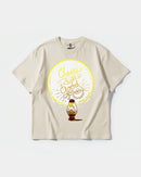 Camiseta Cheers Good Music Big Front Oversize Basic Beige