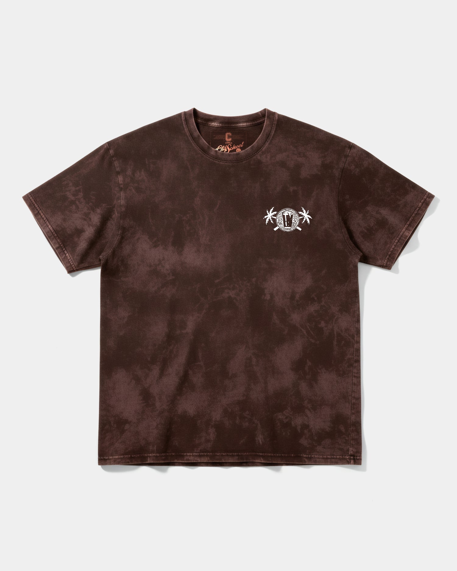 Camiseta Fresh Drink White Pocket Front Oversize Acid Marron