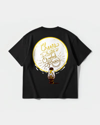 Camiseta Cheers Good Music Big Back Oversize Basic Negro