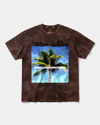 Camiseta Ocean Is Calling Big Front Oversize Acid Marron