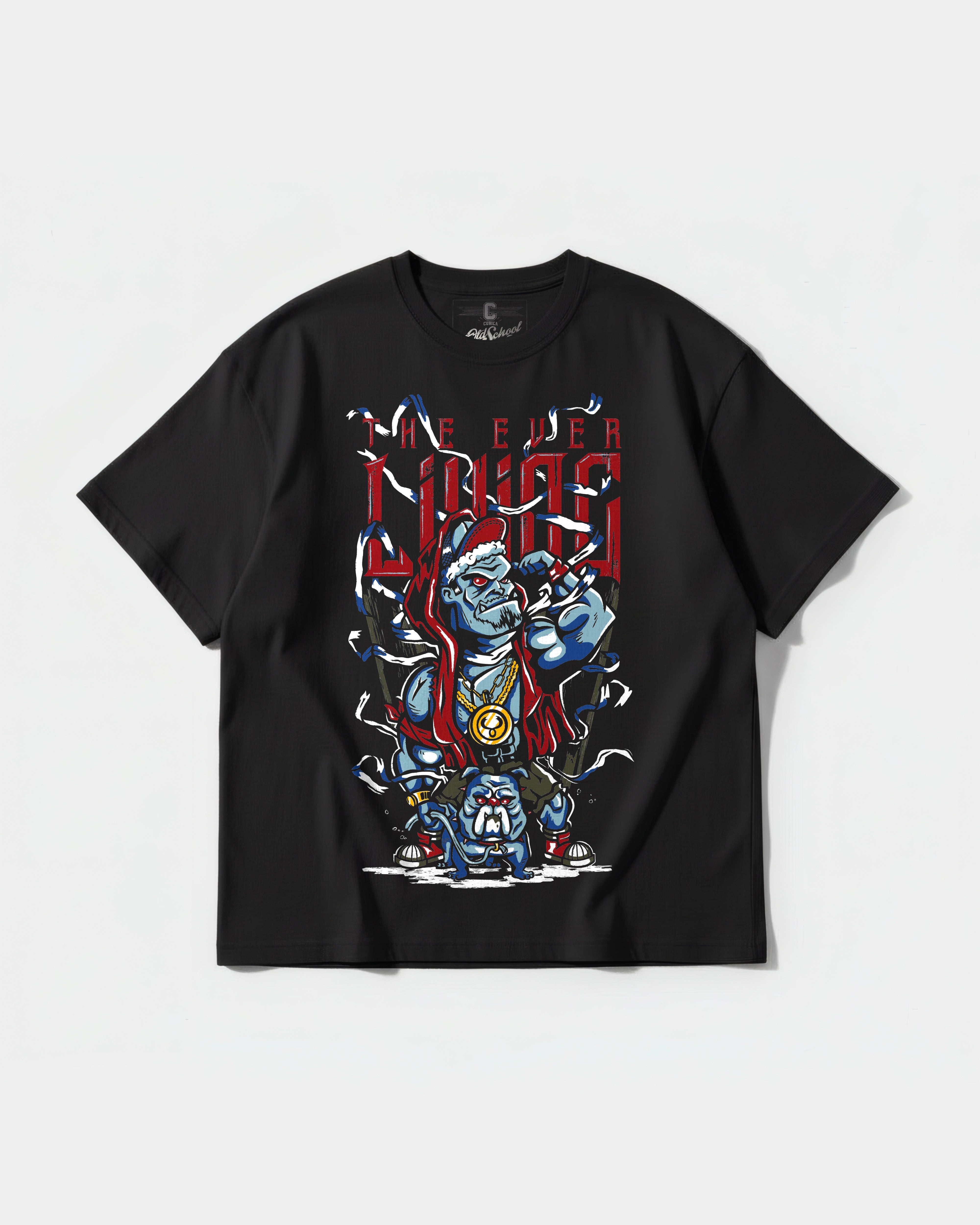 Camiseta Mummra Big Front Oversize Basic Negro