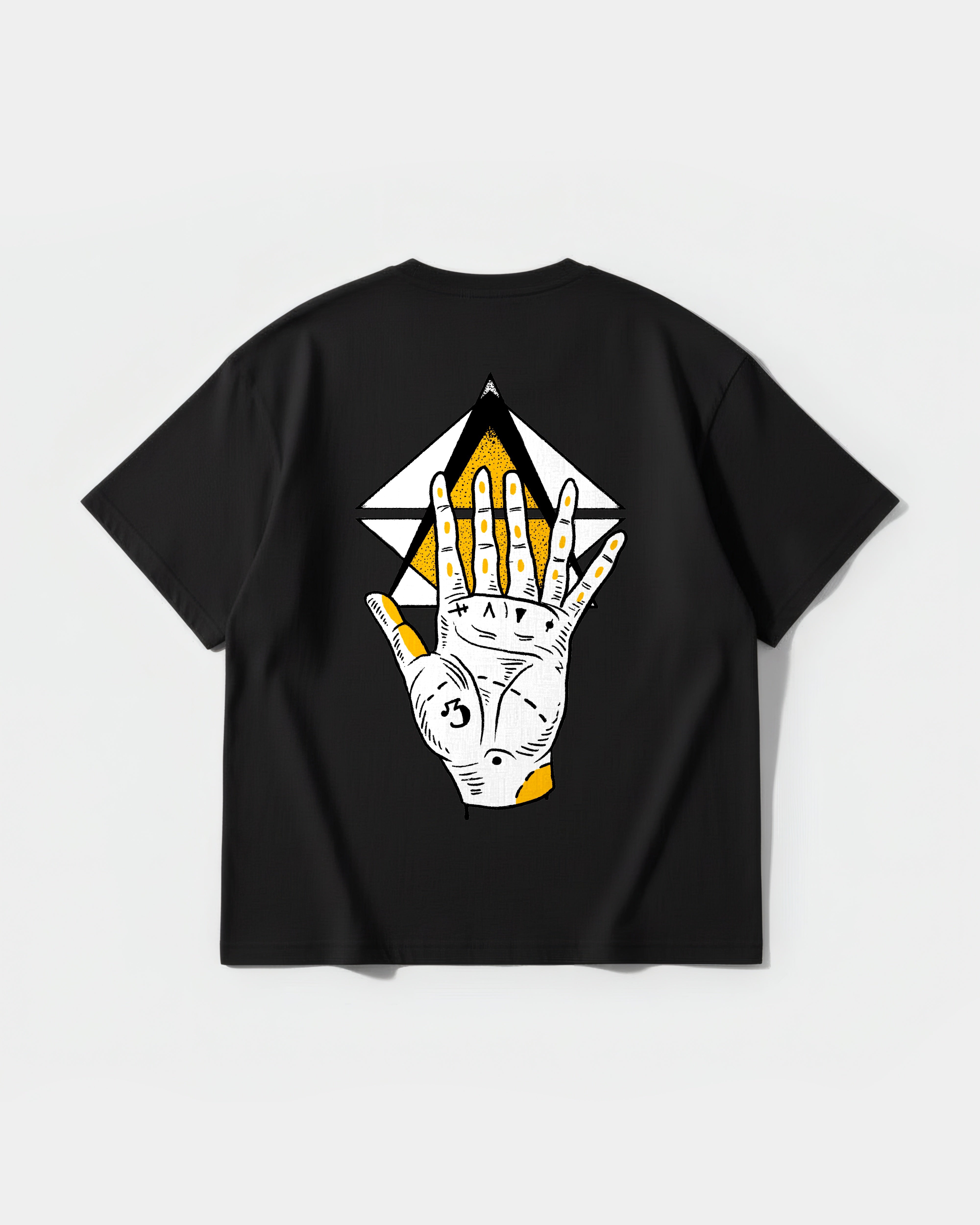 Illuminati Hand Big Back Oversize Basic T-shirt