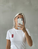 Modelo mide 1,64m y usa talla S