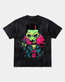 Camiseta Alien In Miami Big Back Oversize Acid Negro
