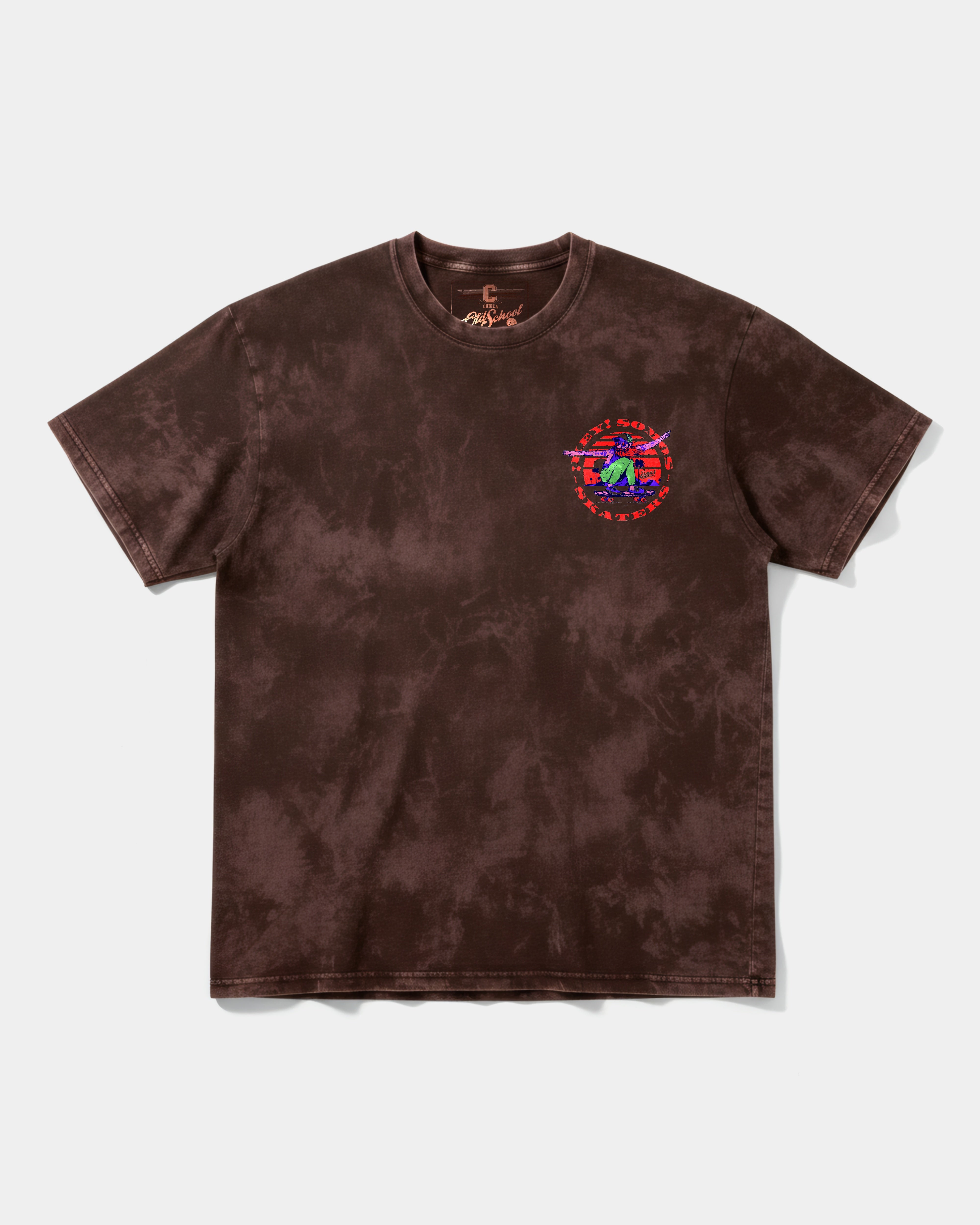 Camiseta Somos Skaters Big Front Oversize Acid Marron