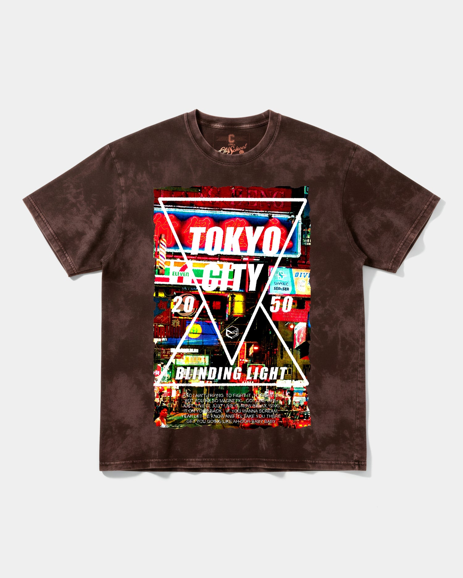 Camiseta Tokyo 2050 Big Front Oversize Acid Marron