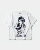 Camiseta Woman And Tattos Big Front Oversize Basic Blanco