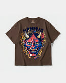 Camiseta China Hannya Big Front Oversize Basic Marron