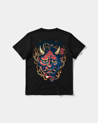 Camiseta China Hannya Pocket Front Regular Basic Negro