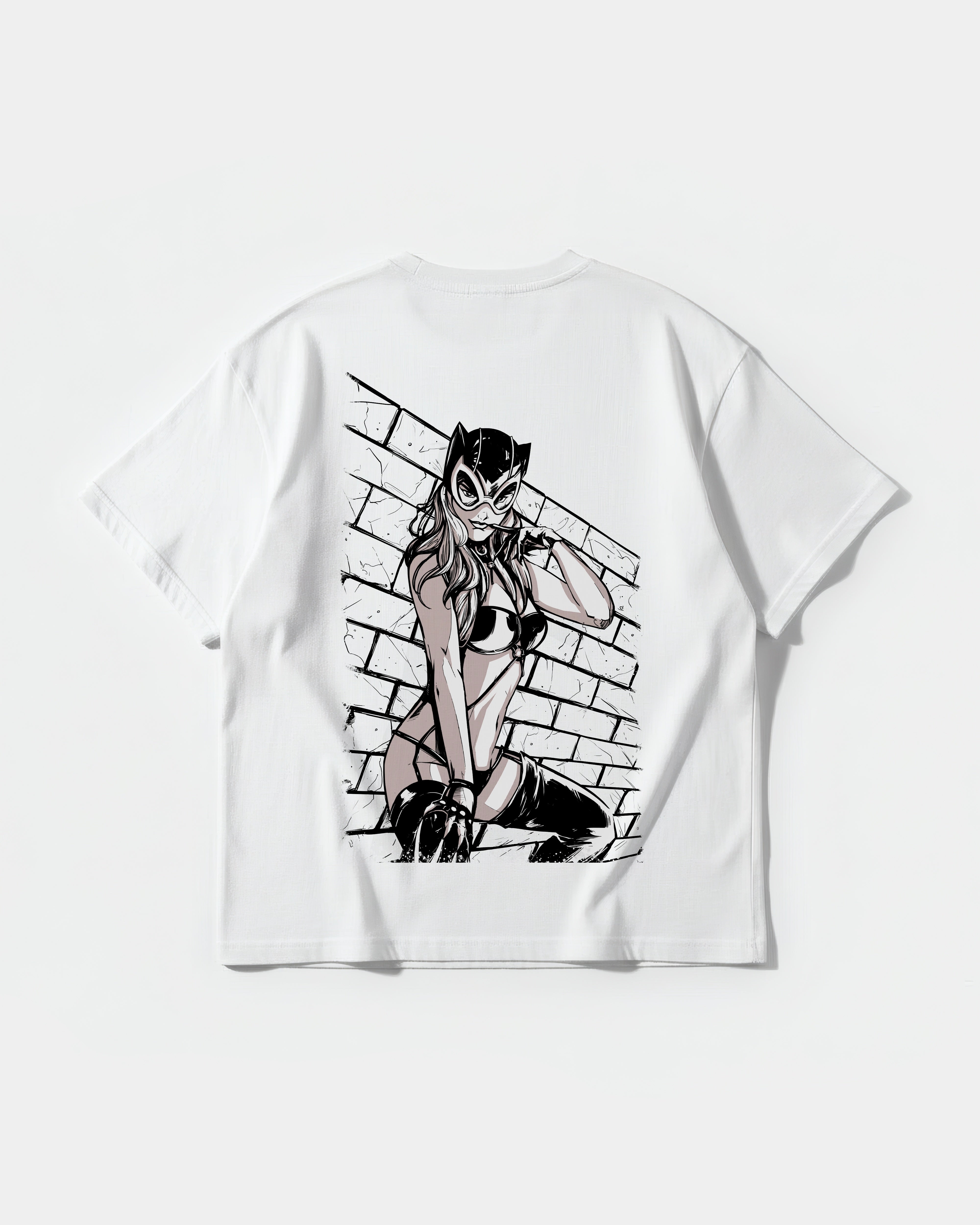 Sexy Cat Big Back Oversize Basic T-shirt