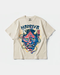 Camiseta China Hannya Big Front Oversize Basic Beige