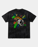 Camiseta Tiger Skull Big Back Oversize Acid Negro