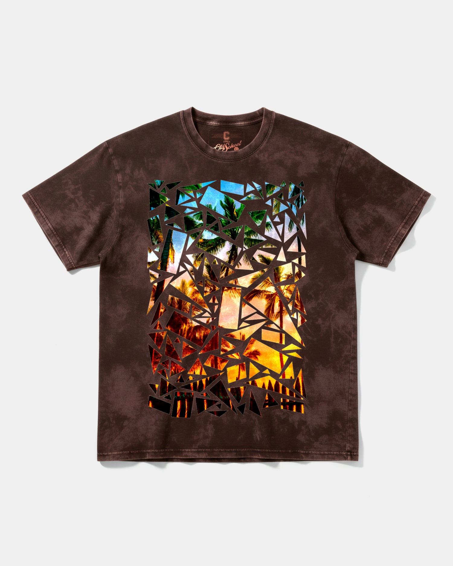 Camiseta Crystal Beach Big Front Oversize Acid Marron