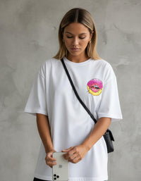 Modelo mide 1,63m y usa talla S