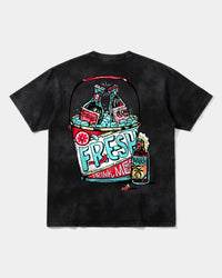 Camiseta Fresh Drink White Pocket Front Oversize Acid Negro