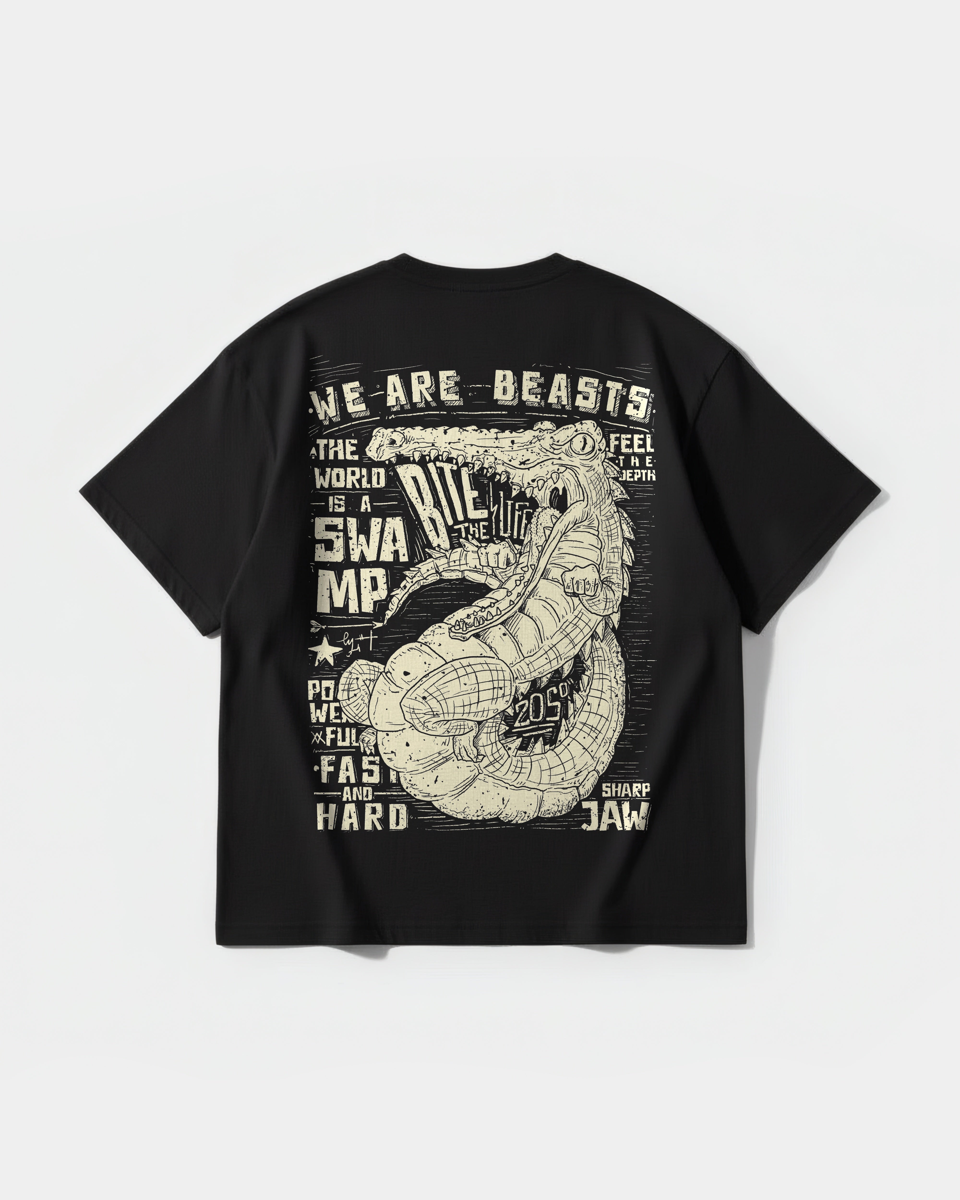 We Are Beasts Big Back Oversize Basic T-shirt