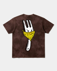 Camiseta Angry Fork Big Back Oversize Acid Marron