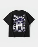 Camiseta Enjoy Sunset Big Back Oversize Basic Negro