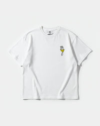 Camiseta Angry Fork Big Front Oversize Basic Blanco