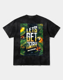 Camiseta Let S Get Away Big Back Oversize Acid Negro