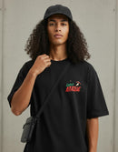 Modelo mide 1,83m y usa talla L