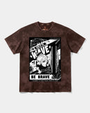 Camiseta Hero Of The Wave Big Front Oversize Acid Marron