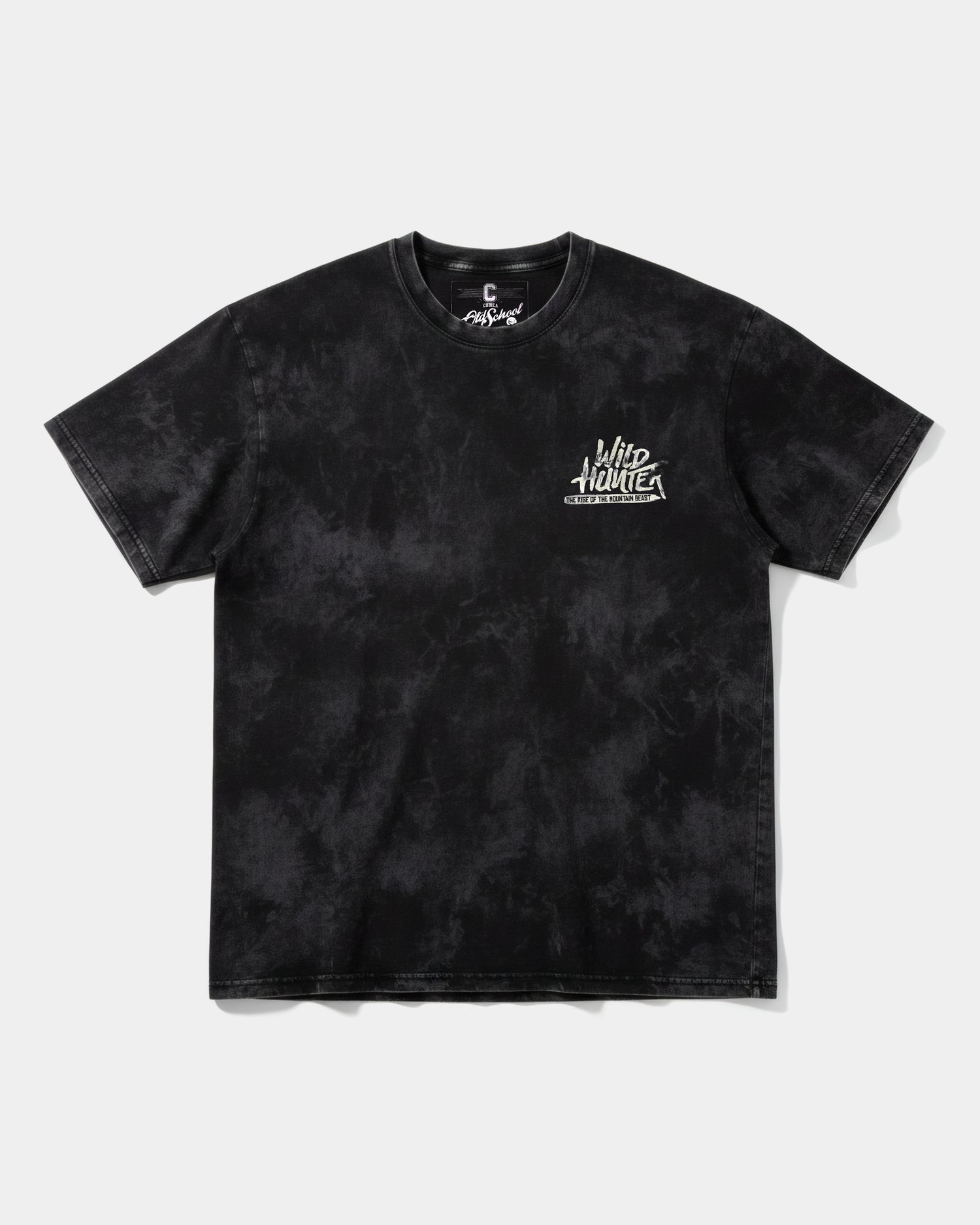 Camiseta Wild Hunter Pocket Front Oversize Acid Negro