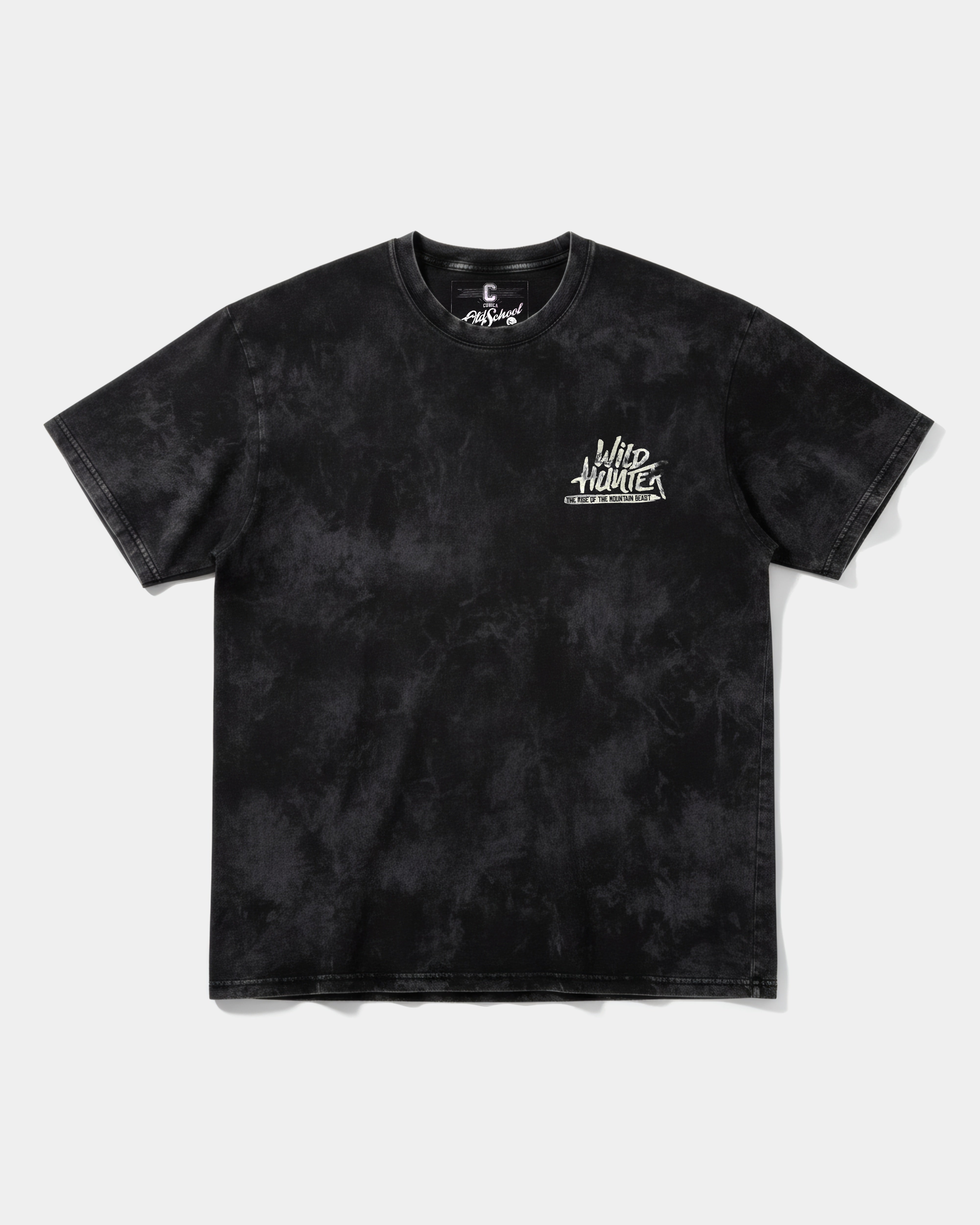 Camiseta Wild Hunter Pocket Front Oversize Acid Negro