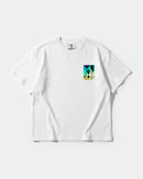 Camiseta Tropical Dusk Pocket Front Oversize Basic Blanco
