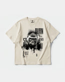 Camiseta Burn Big Front Oversize Basic Beige