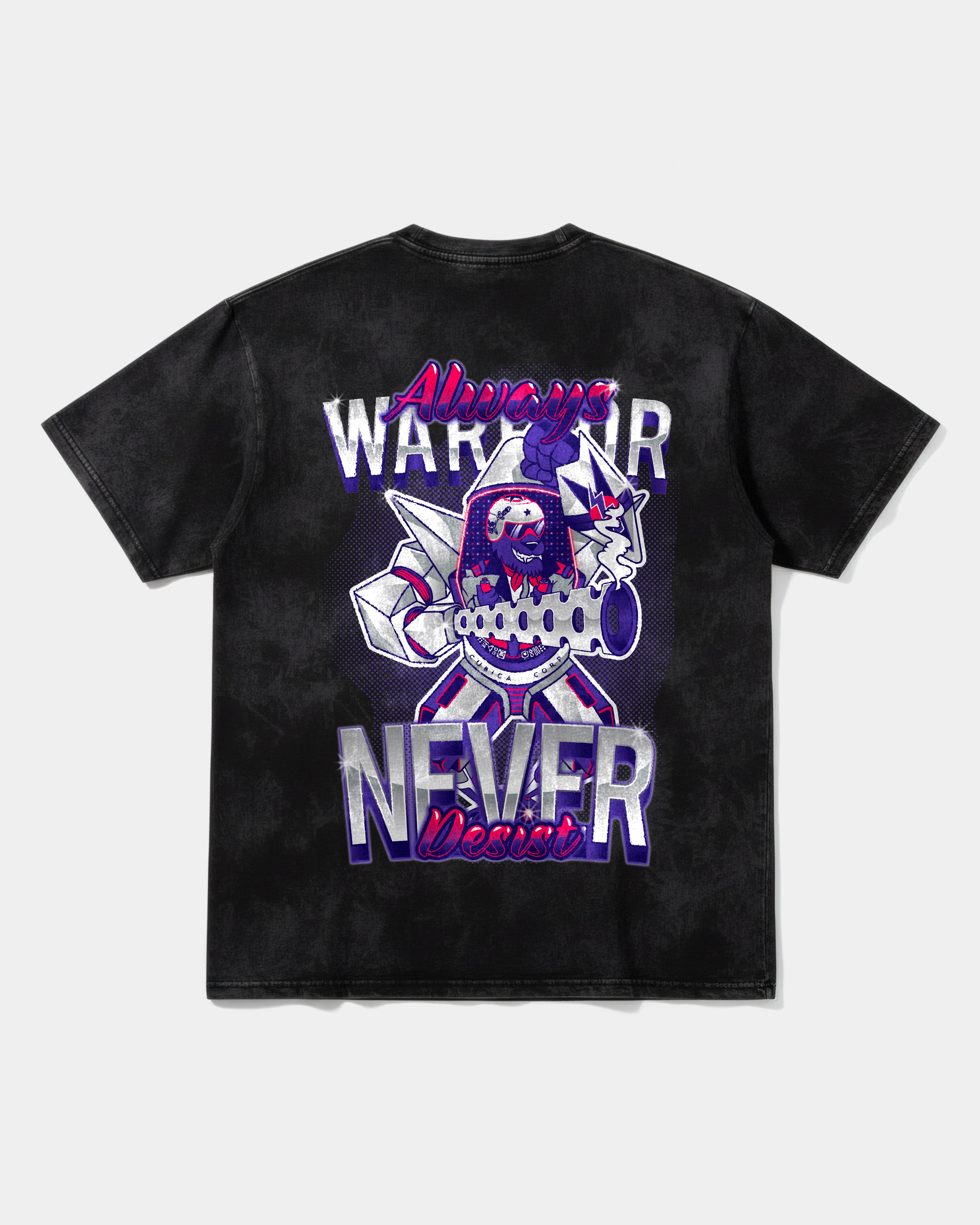Warrior Big Back Oversize Acid T-Shirt