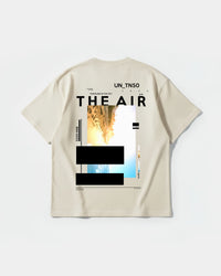 Camiseta Traveling In The Sky Big Back Oversize Basic Beige