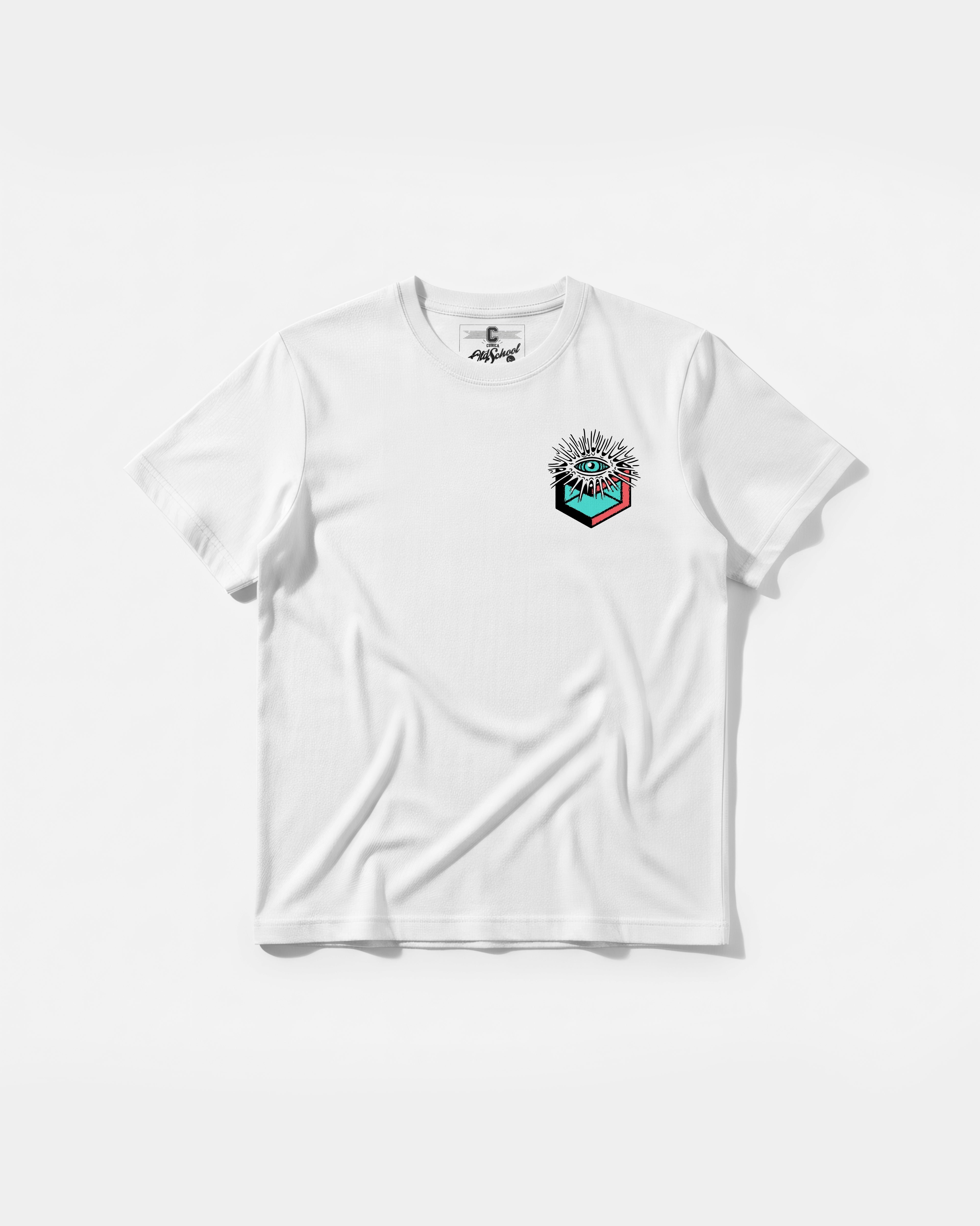 Cube Eyes Pocket Front Regular Basic T-shirt