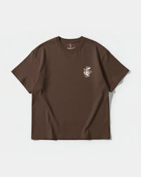 Camiseta Baseball Shark Pocket Front Oversize Basic Marron