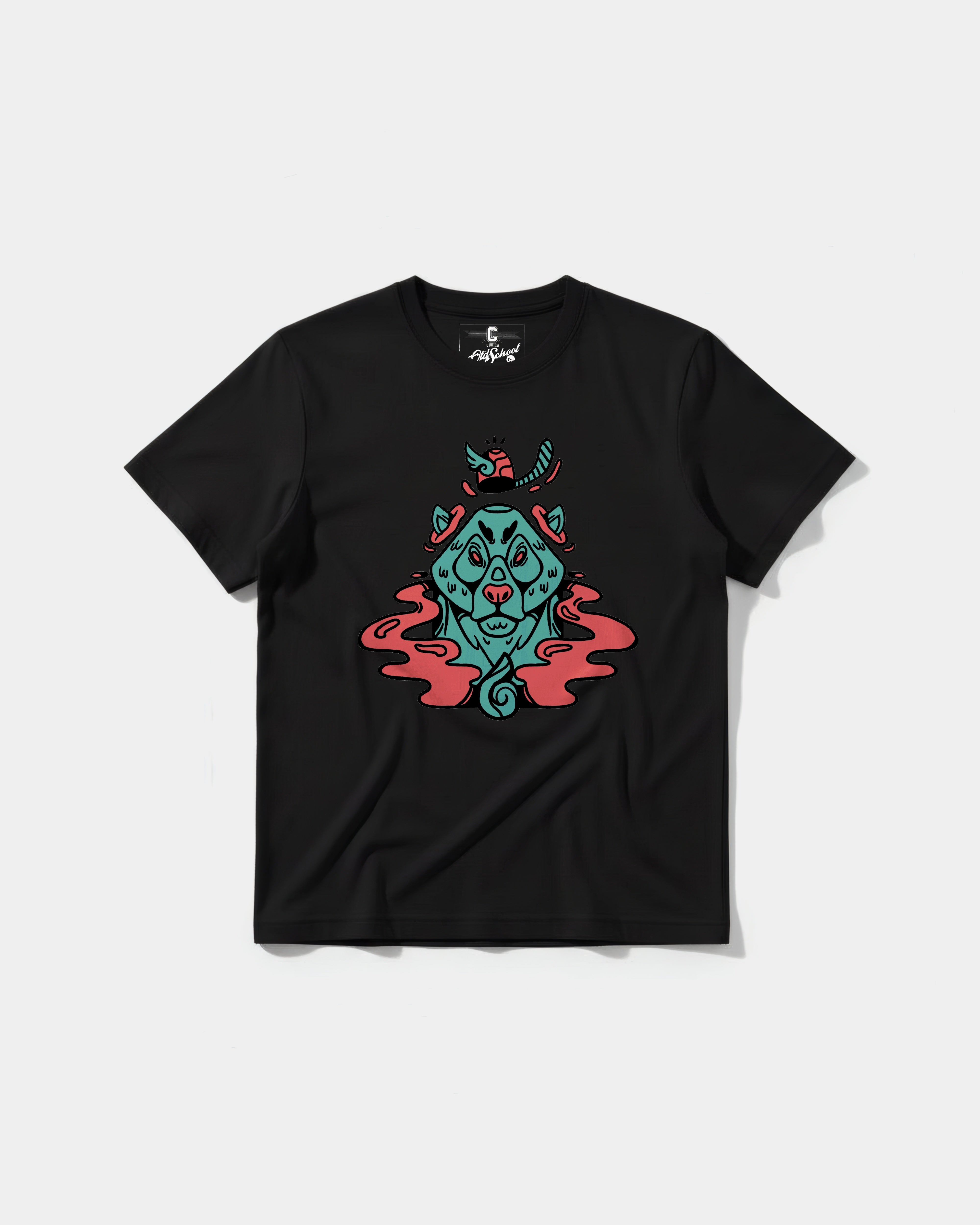 Bear T-shirt with Big Front Cap Regular Basic