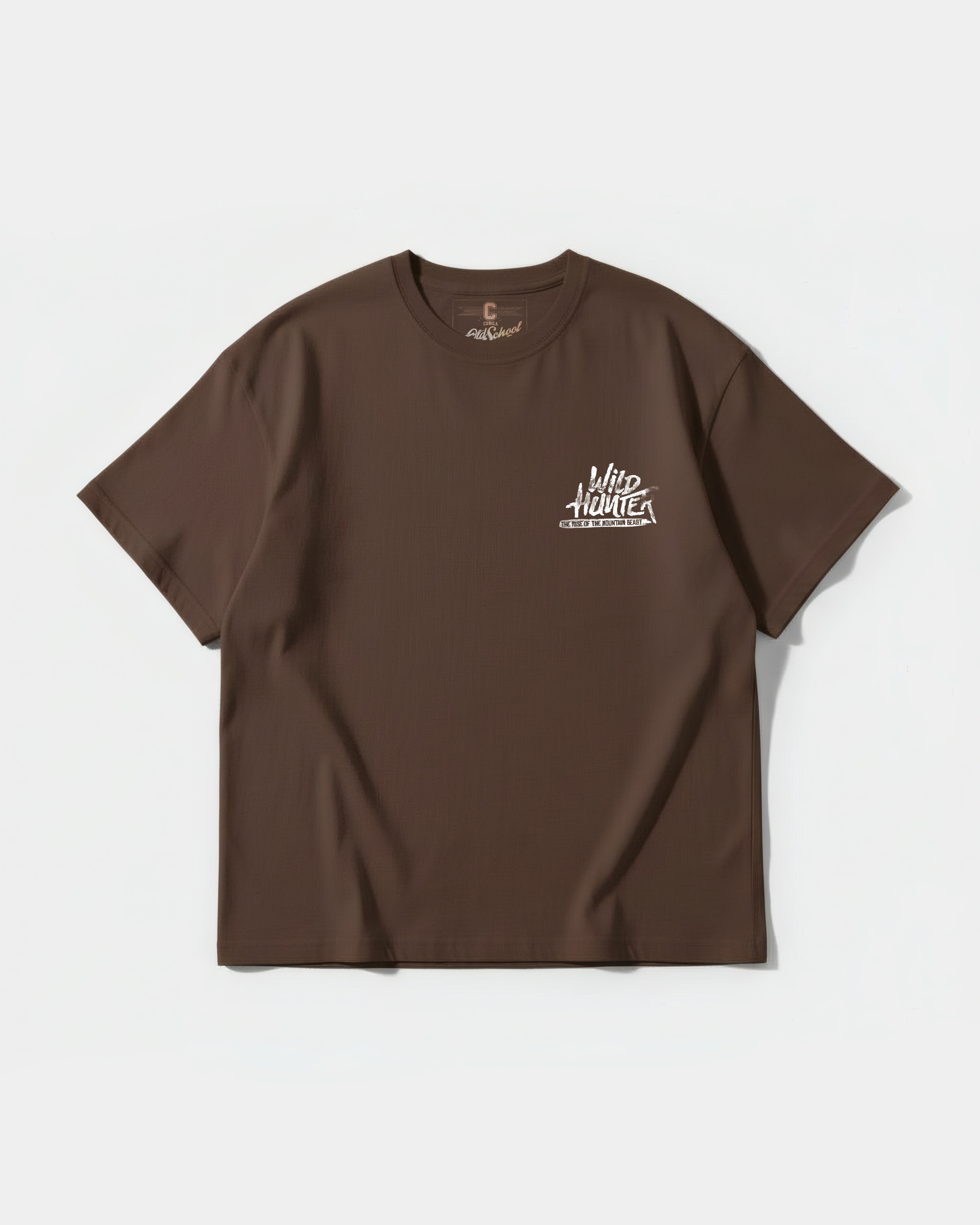 Camiseta Wild Hunter Pocket Front Oversize Basic Marron