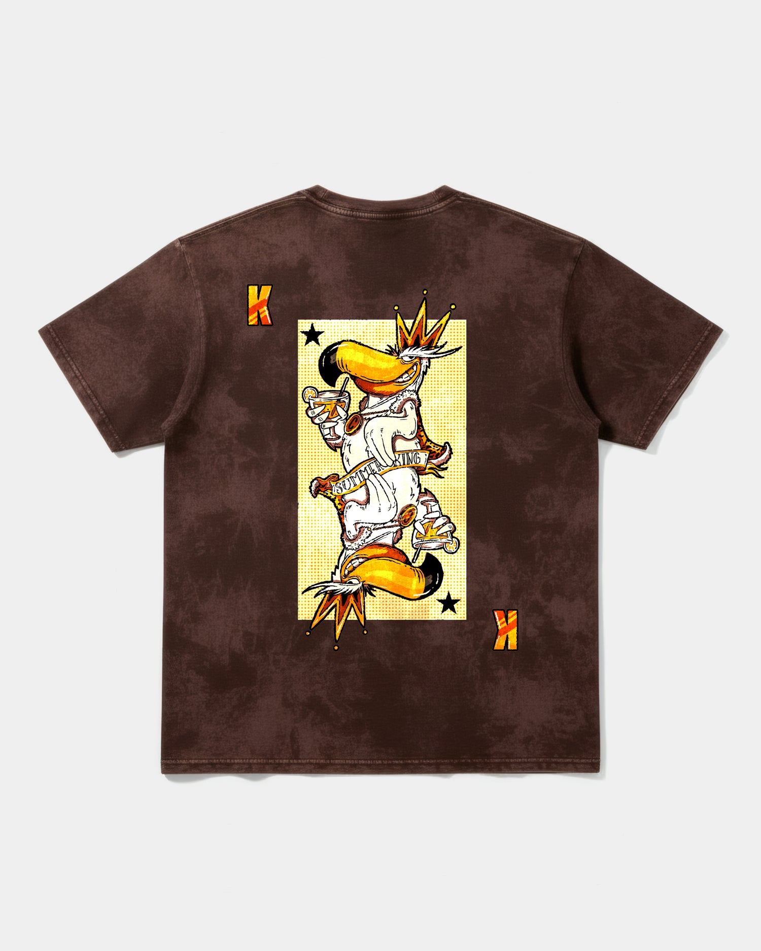 Camiseta King S Cocktail Big Back Oversize Acid Marron