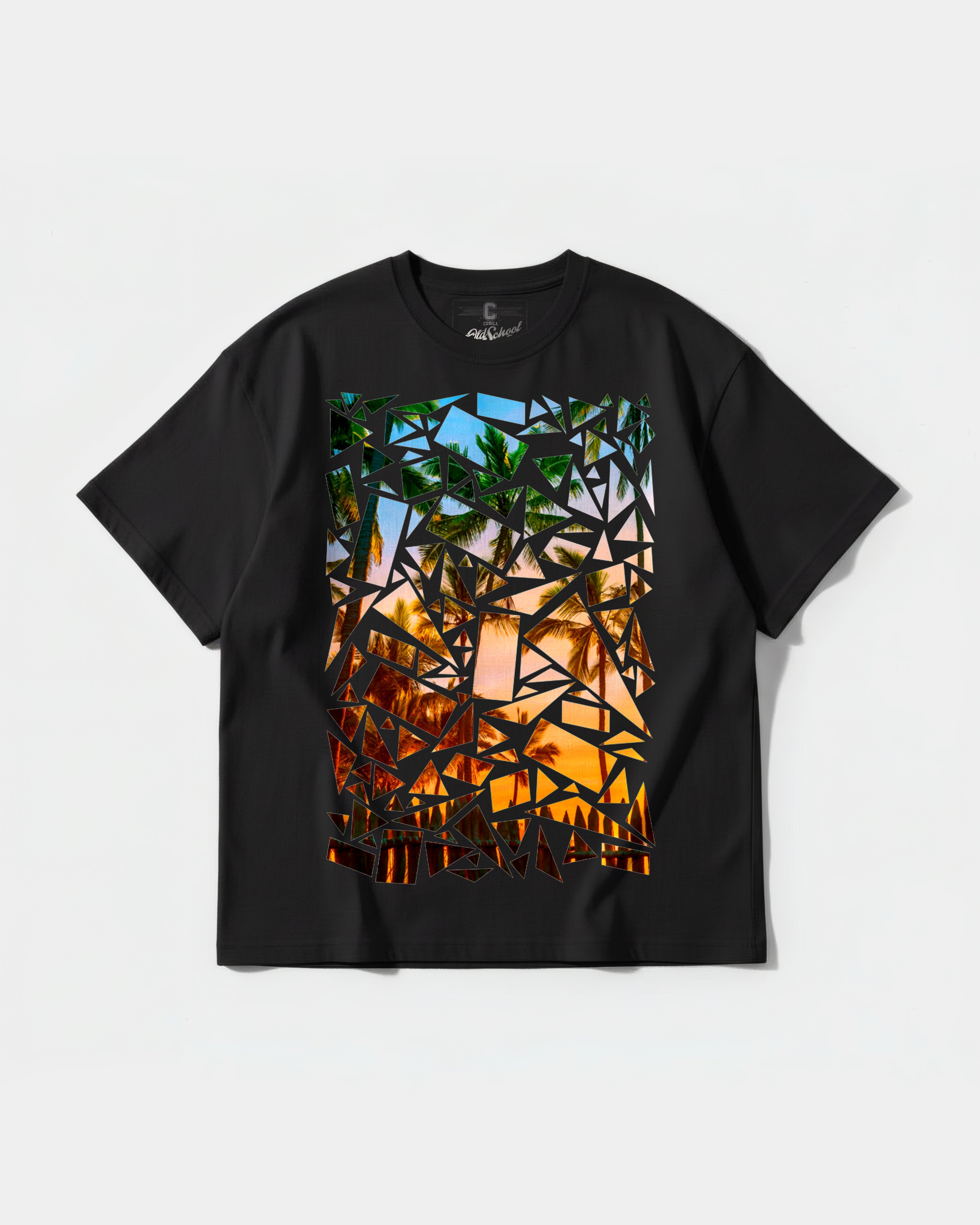 Crystal Beach Big Front Oversize Basic T-shirt