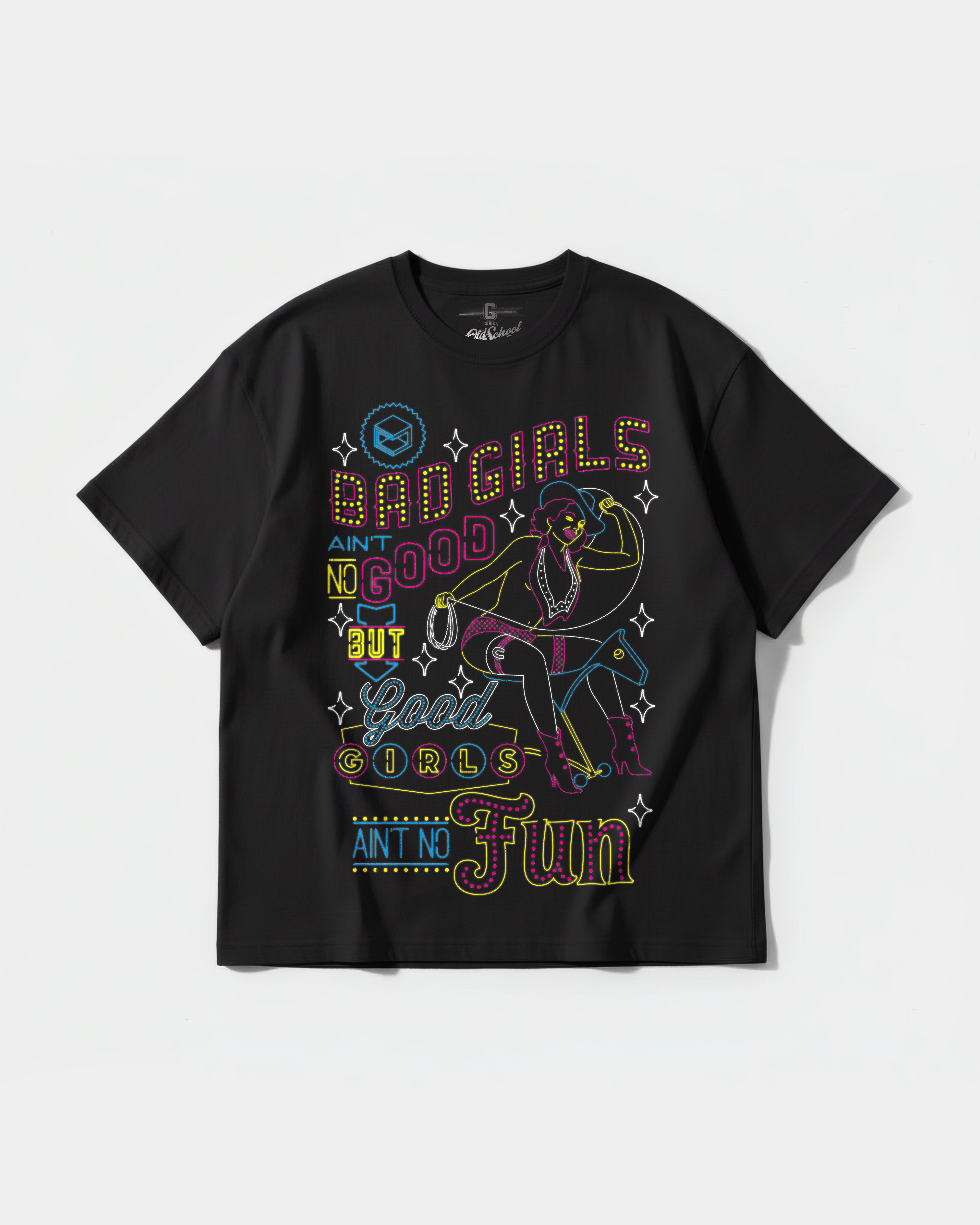 Bad Girls Big Front Oversize Basic T-shirt