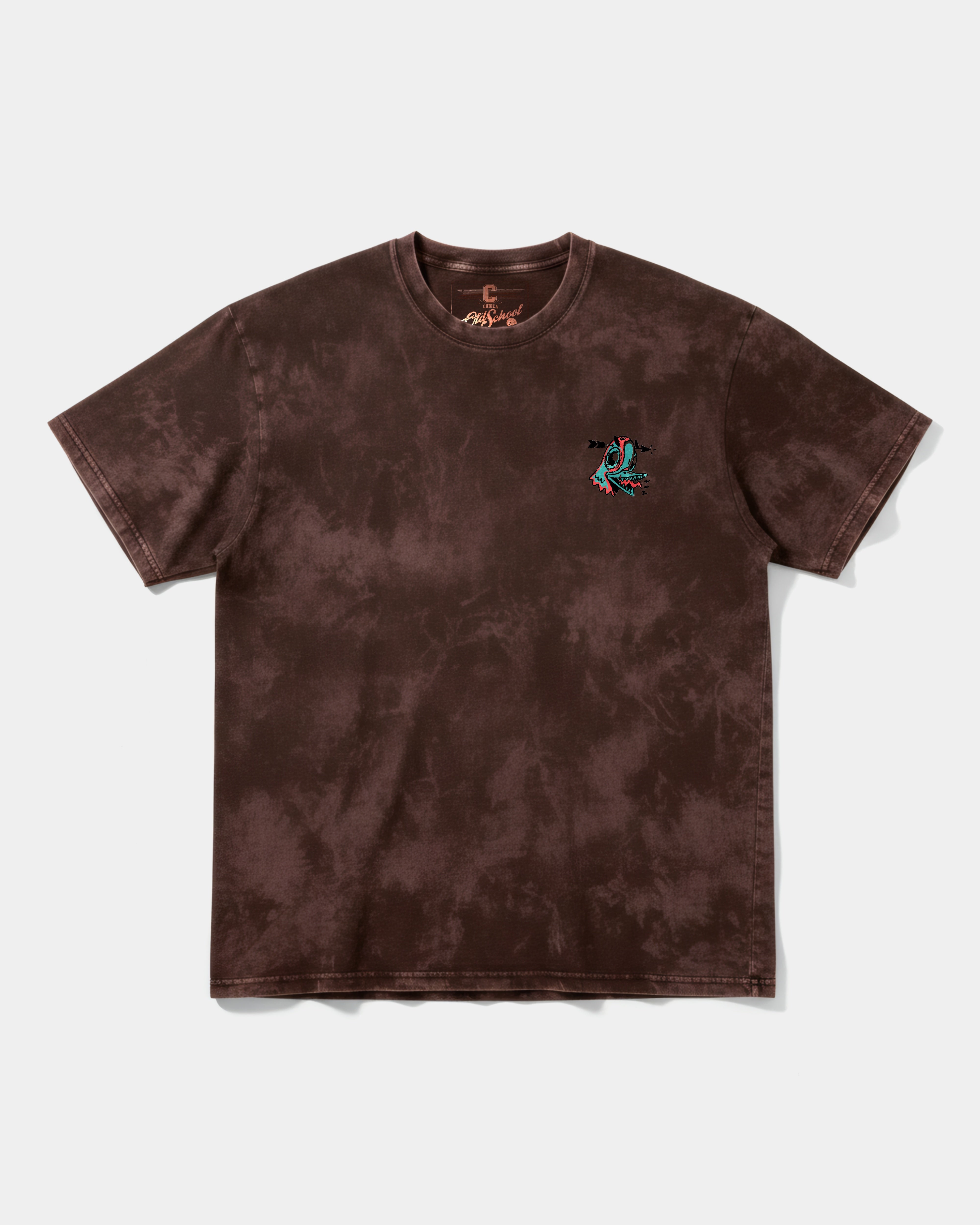 Camiseta Crazy Paloma Pocket Front Oversize Acid Marron