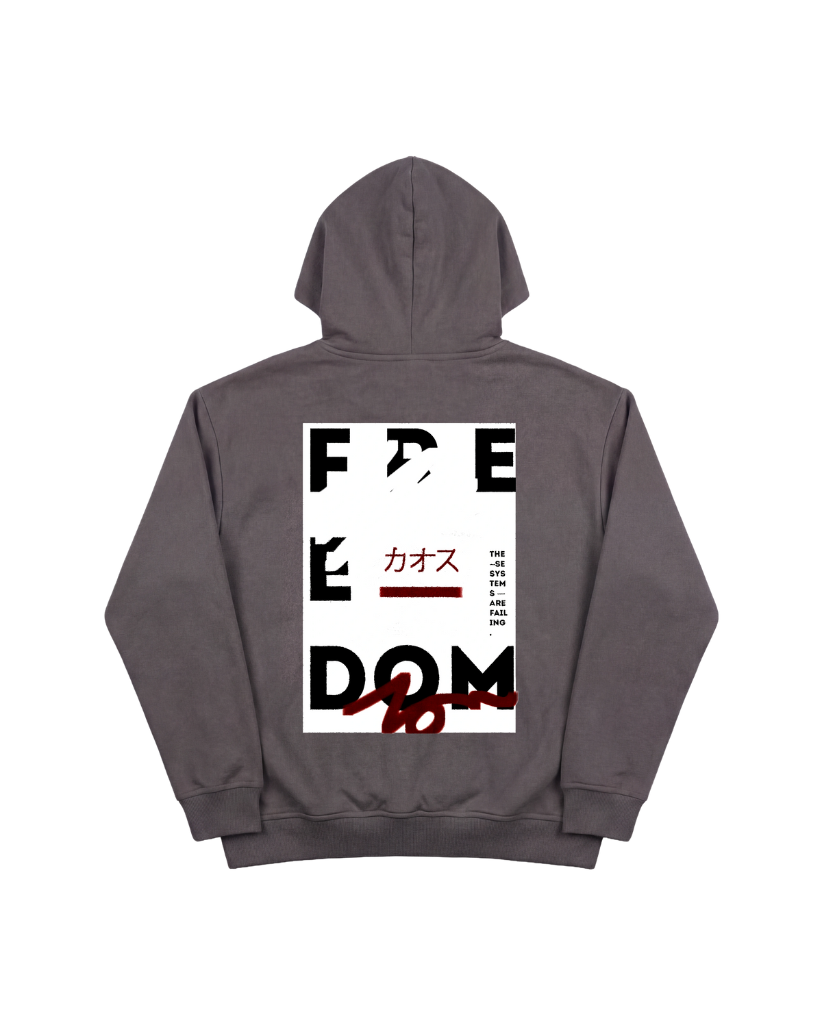 Free Dom Hoodie 410 Gris Oscuro Cubica