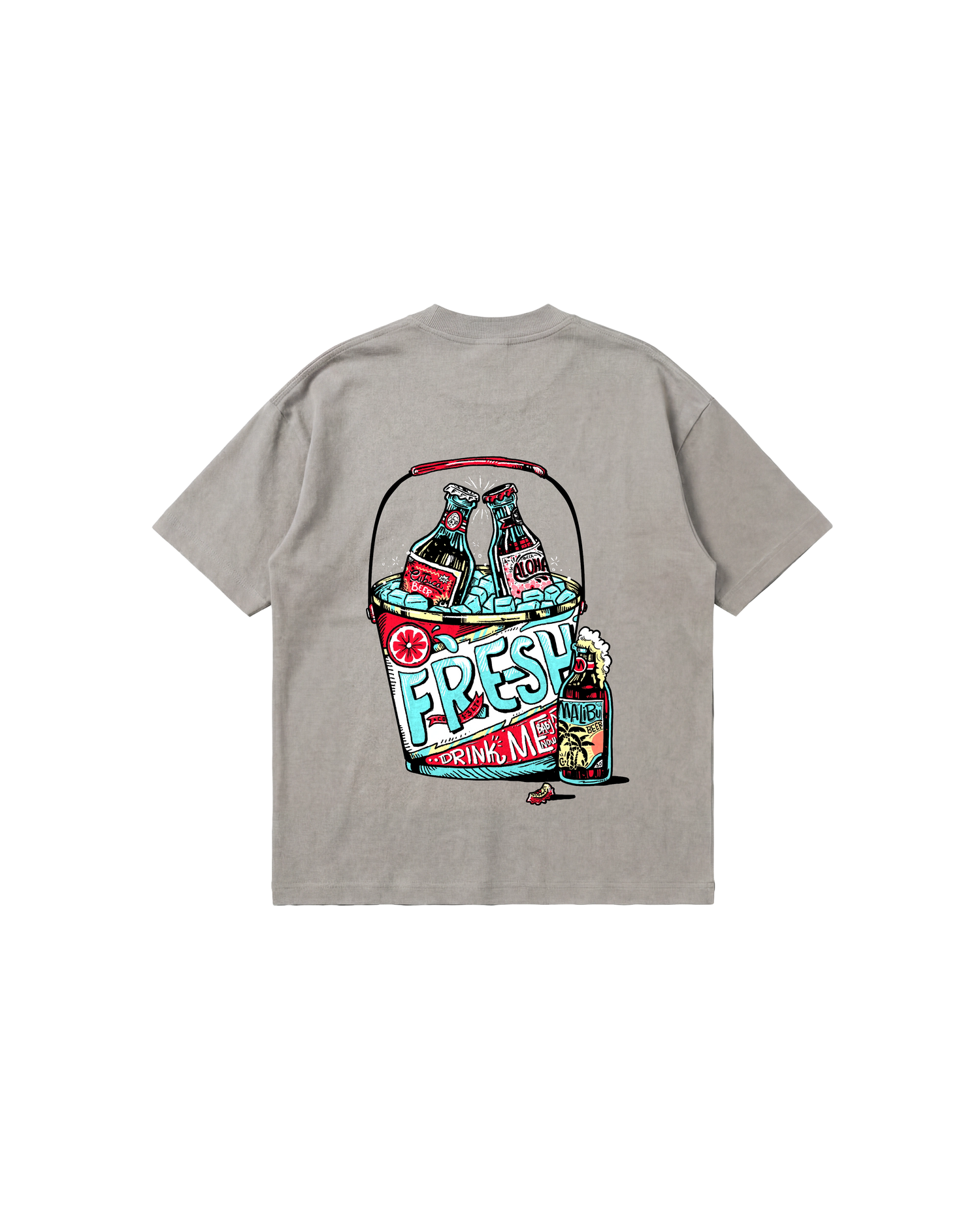 Fresh Drink Semi Oversize 250 Gris Cemento Cubica