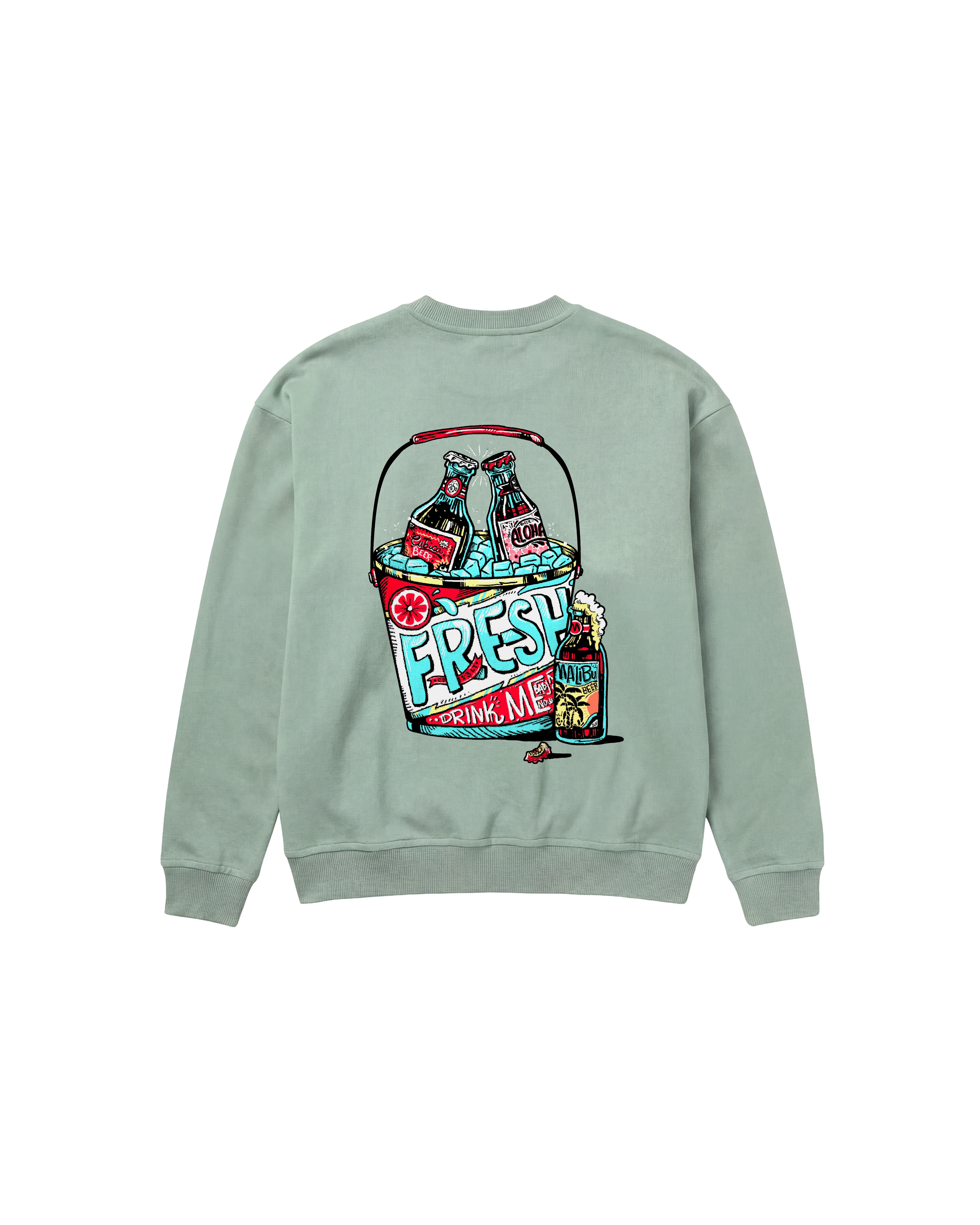 Fresh Drink Sweatshirt 410 Verde Menta Cubica